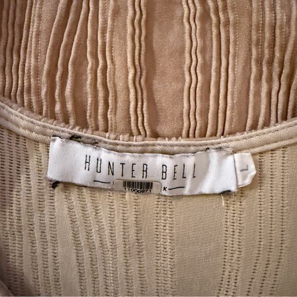 RTR Hunter Bell Ava Pleated Short Sleeve Rose Gold Top‎ Sz L - Picture 6 of 9